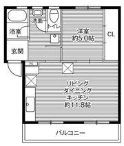 ビレッジハウス鳴滝9号棟の間取り画像