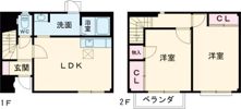 リバティツウ B棟の間取り画像