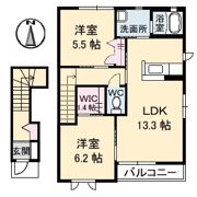 モンターニュ A棟の間取り画像