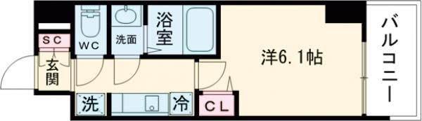 アドバンス大阪リーヴァの間取り画像