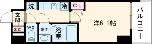 アドバンス大阪リーヴァの間取り画像