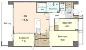 S-RESIDENCE百道aureateの間取り画像