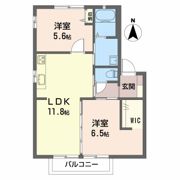 リヴェールミノワ Bの間取り画像