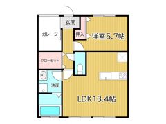 ヴァルト中間の間取り画像