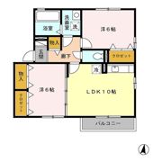 グランモア和田 Cの間取り画像