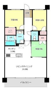 リビオ明野中央エミシアの間取り画像