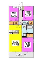 セピアコーポ 御笠の森の間取り画像