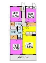 セピアコーポ 御笠の森の間取り画像