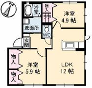 シェ 美の里の間取り画像