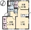 シェ 美の里の間取り画像