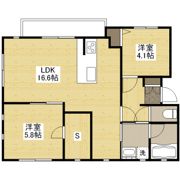 エーリッシュ新涯の間取り画像