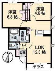 シャーメゾンサランAの間取り画像