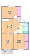 アーバン・ハイツ松新ⅡA棟の間取り画像