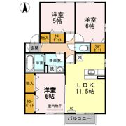 グリーンハイム B棟の間取り画像