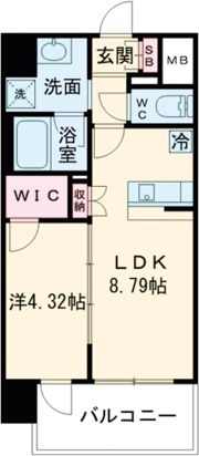 vache rouge新町Ⅱの間取り画像