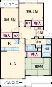 東香里野村マンションの間取り画像