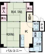 ビレッジハウス小坂2号棟の間取り画像
