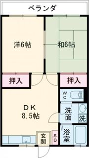 コーポ玉川の間取り画像