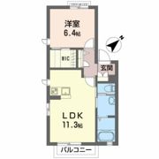シャーメゾンアルフラットの間取り画像