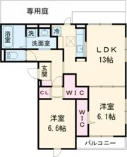 レジデンス鹿子前の間取り画像