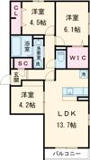 ティアラAの間取り画像