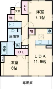 ティアラBの間取り画像