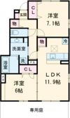 ティアラBの間取り画像