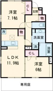 ティアラBの間取り画像