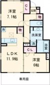 ティアラBの間取り画像