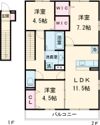 ティアラBの間取り画像