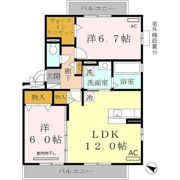 牛滝欅荘A棟の間取り画像