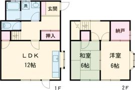 西一の沢貸家の間取り画像