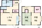 西一の沢貸家の間取り画像