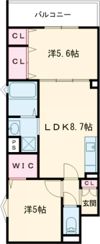 ラモーナ一津屋Ⅰの間取り画像