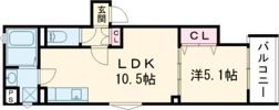 ラモーナ一津屋Ⅰの間取り画像
