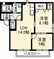 サニーズ福庭Ⅱ D棟の間取り画像