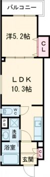 ラモーナ一津屋Ⅱの間取り画像