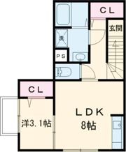 ゴールデンハイツ黒髪Ⅱの間取り画像