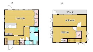 福重貸家の間取り画像