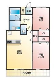 リリーヴィレッジCRESTの間取り画像