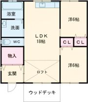 淡路貸家の間取り画像