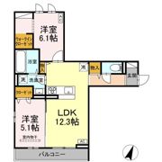 セレスティア大和町の間取り画像