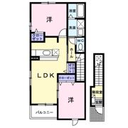 ブルックインパクト Bの間取り画像