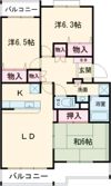 東香里野村マンションの間取り画像