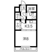 大留ハイツB棟の間取り画像
