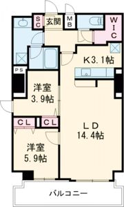みなとメゾン明石本町の間取り画像