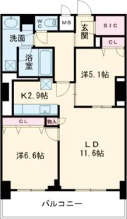 みなとメゾン明石本町の間取り画像