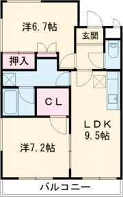 ヴィラージュ橘の間取り画像