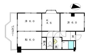 ハイツハピィバリーⅡA棟の間取り画像