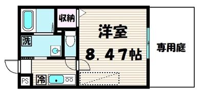 フラッティ天神川三条の間取り画像